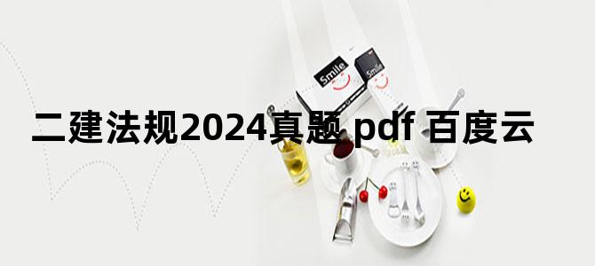 '二建法规2024真题 pdf 百度云'